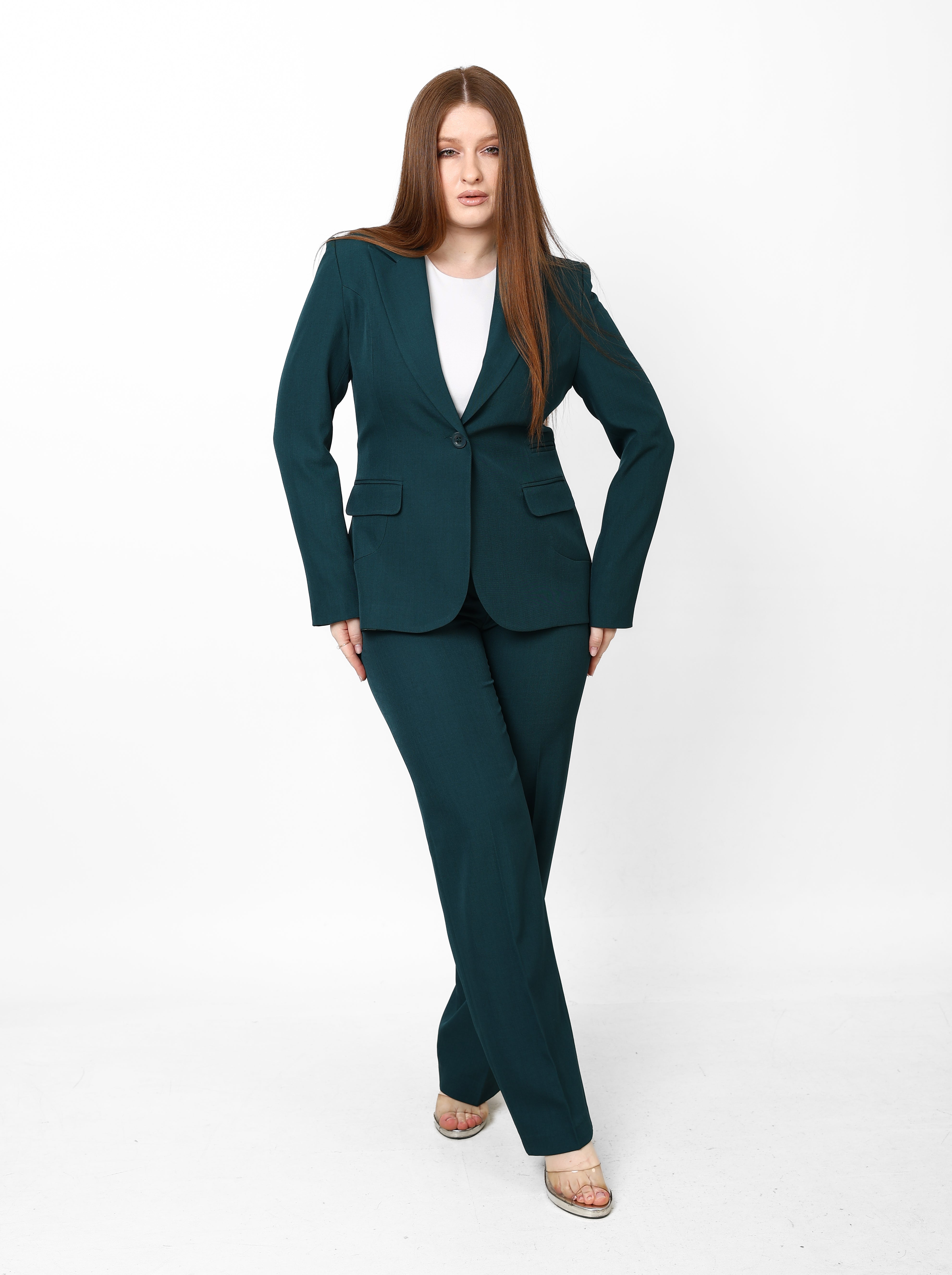 Dark Olive Linen Suit